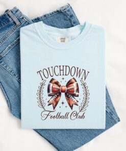 touchdown football club shirt for gameday cute comfort colors football tee unique touchdown design for fans fkswc