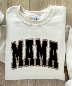 trendy mama leopard sweatshirt for mothers day funny mom sweater retro style comfortable and stylish mama apparel qldyq