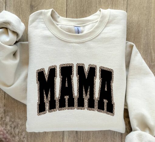 trendy mama leopard sweatshirt for mothers day funny mom sweater retro style comfortable and stylish mama apparel qldyq
