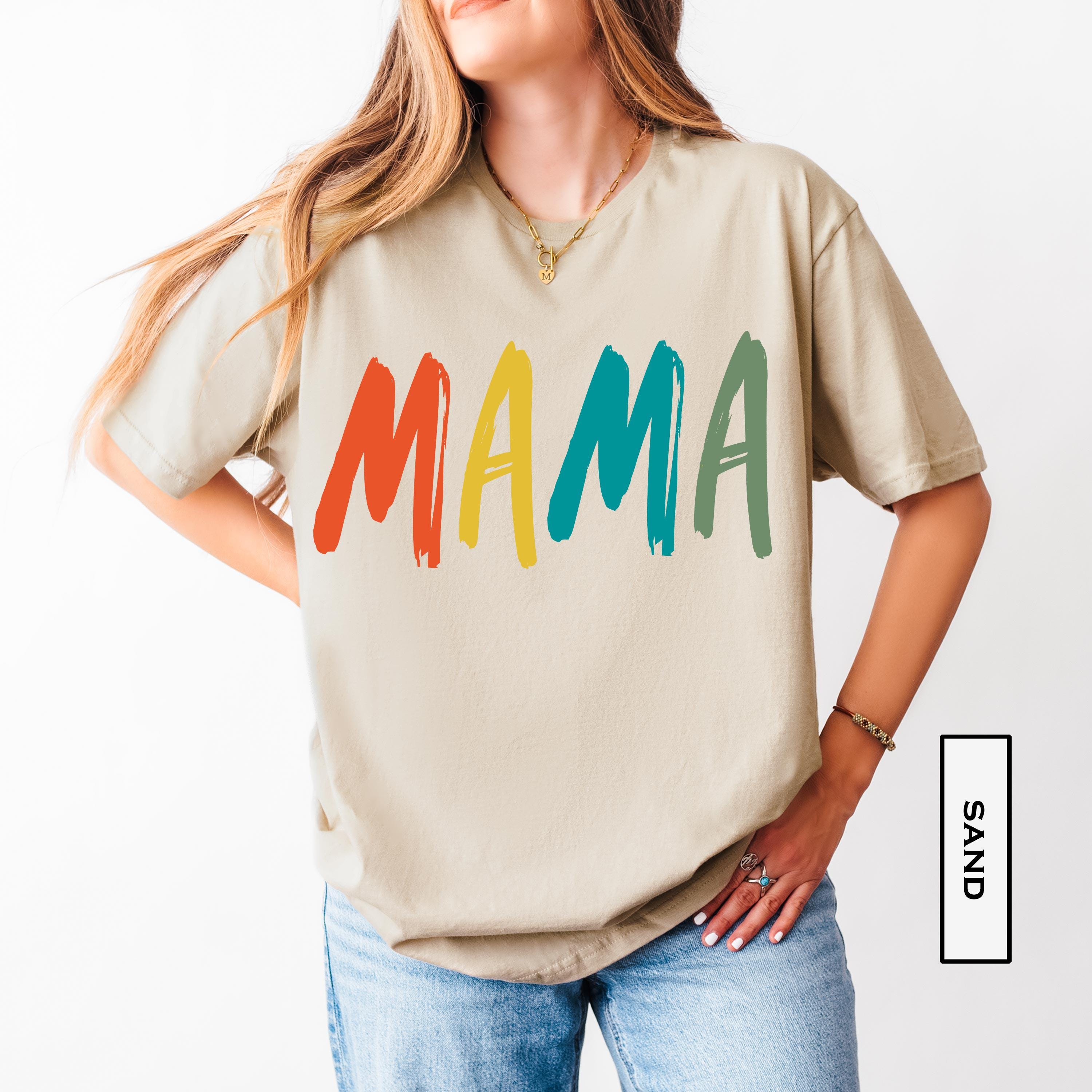 trendy mama shirt with paint colors and brush design perfect for mothers day cute mom life tee for creative moms 5eaf3