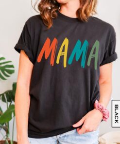 trendy mama shirt with paint colors and brush design perfect for mothers day cute mom life tee for creative moms uf5ak