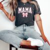 trendy pink mama t shirt with bow cute mom life shirt for mothers day unique gift for moms ffs5e