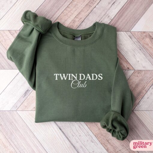 twin dad sweatshirt twin dads club crewneck pullover for fathers day unique twin announcement gifts for dad imybn scaled