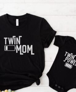 twin family matching shirts for mom and dad twin power tee best dad of twins shirt mothers day fathers day gift t5p1o