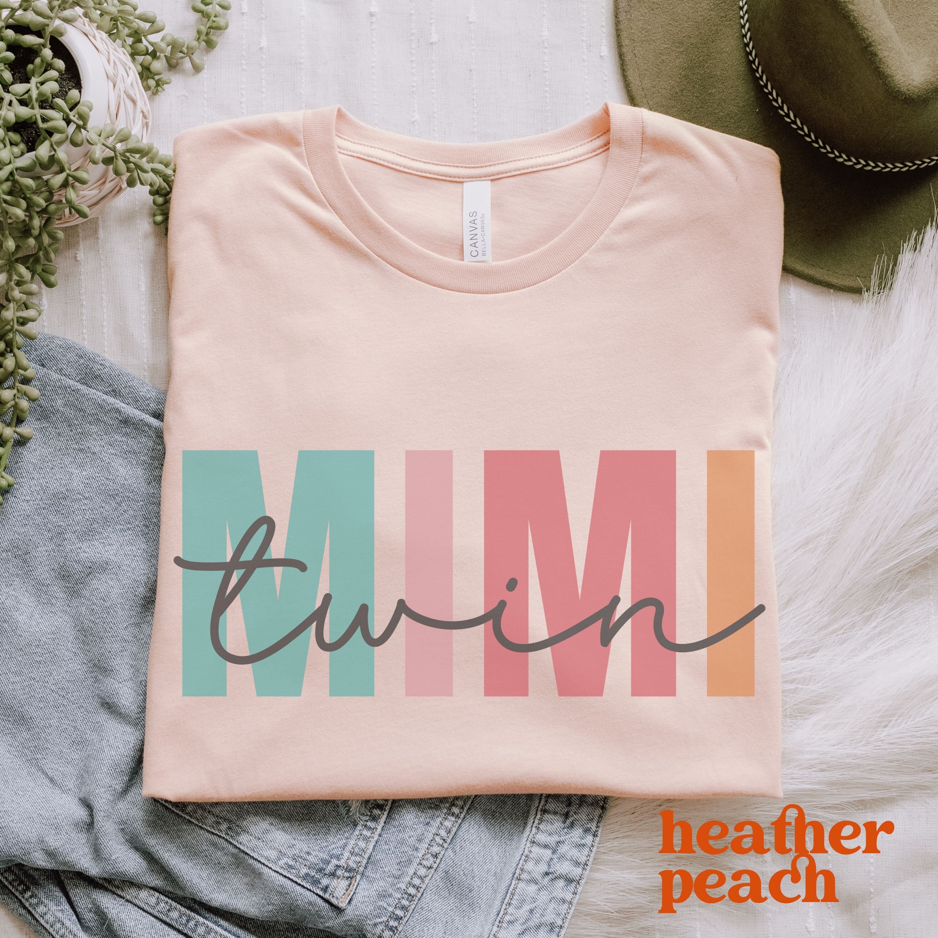 twin grandma shirt for twin announcement and pregnancy reveal cute mimi tee for grandparents of twins yh6cs