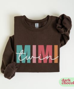 twin grandma sweatshirt for twin announcement gifts and pregnancy reveal unique apparel for grandparents of twins mlkrk