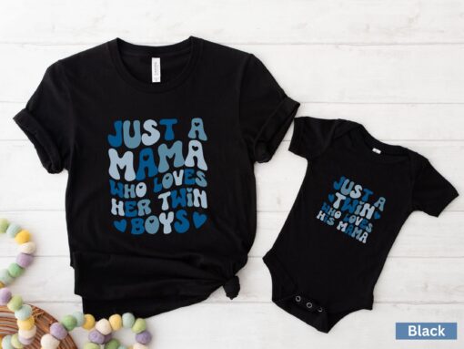 twin mama matching shirts with twin boys for mothers day unique gift for mom of twins love for twin sons yvsj0