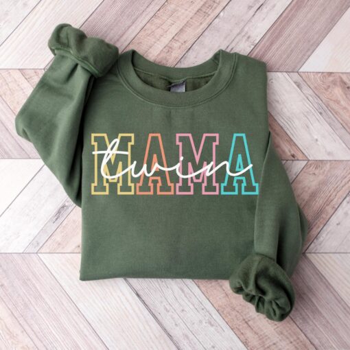twin mama sweatshirt for mom life valentines day gift new twin mama crewneck funny twin mom shirt 1ts7o