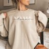 Twin Mama Sweatshirt for Pregnancy Announcement Mothers Day Gifts for Mom of Twins Cute Twin Mom Crewneck