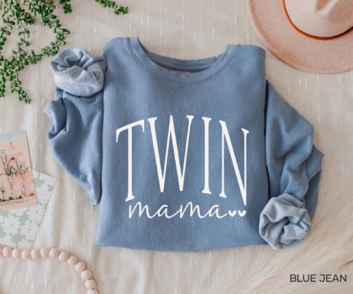 twin mom sweatshirt crewneck for mothers day gift cute twin mama shirt personalized twin mom sweater