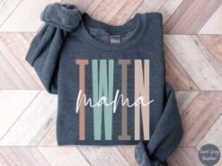 twin mom sweatshirt for mothers of twins cute twin mama shirt pregnancy announcement gift for twin baby shower b8x3f scaled