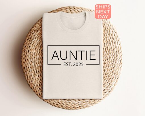 uncle est 2025 shirt and auntie est 2025 t shirt for baby announcement funny gift for new uncle and aunt kdjmt