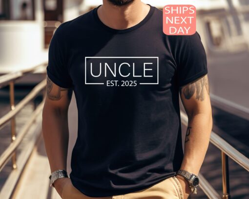 uncle est 2025 shirt promoted to uncle announcement tee personalized uncle t shirt new uncle gift idea n5nsr