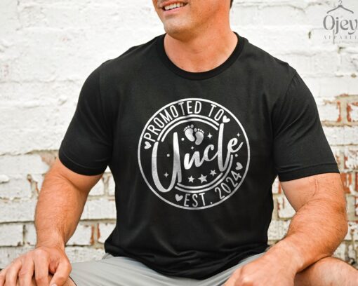 uncle to be shirt promoted to uncle est 2024 fathers day gift mens clothing future uncle t shirt gzurv
