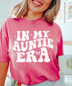 vintage auntie shirt retro design for baby announcement pregnancy reveal cool aunts t shirt unique aunt gifts qcsnw