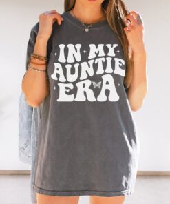 vintage auntie shirt retro design for baby announcement pregnancy reveal cool aunts t shirt unique aunt gifts vzrpk