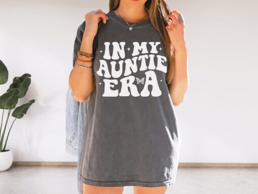 vintage auntie shirt retro design for baby announcement pregnancy reveal cool aunts t shirt unique aunt gifts vzrpk