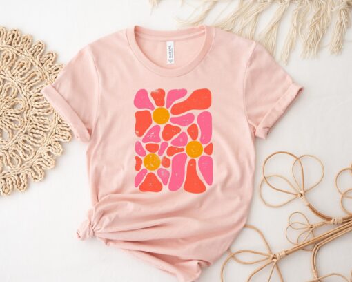 vintage boho flower t shirt retro floral aesthetic art nouveau wildflower tee 70s graphic hippie shirt hc0d2 scaled
