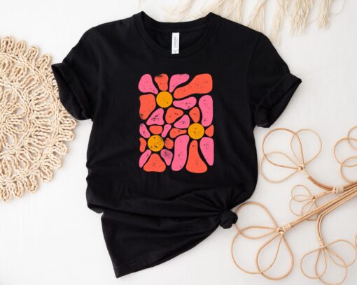 vintage boho flower t shirt retro floral aesthetic art nouveau wildflower tee 70s graphic hippie shirt s5dl5 scaled
