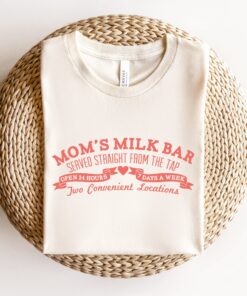 vintage breastfeeding mama shirt nursing tee retro style moms milk bar t shirt for new moms best mom ever shirts wawbp scaled