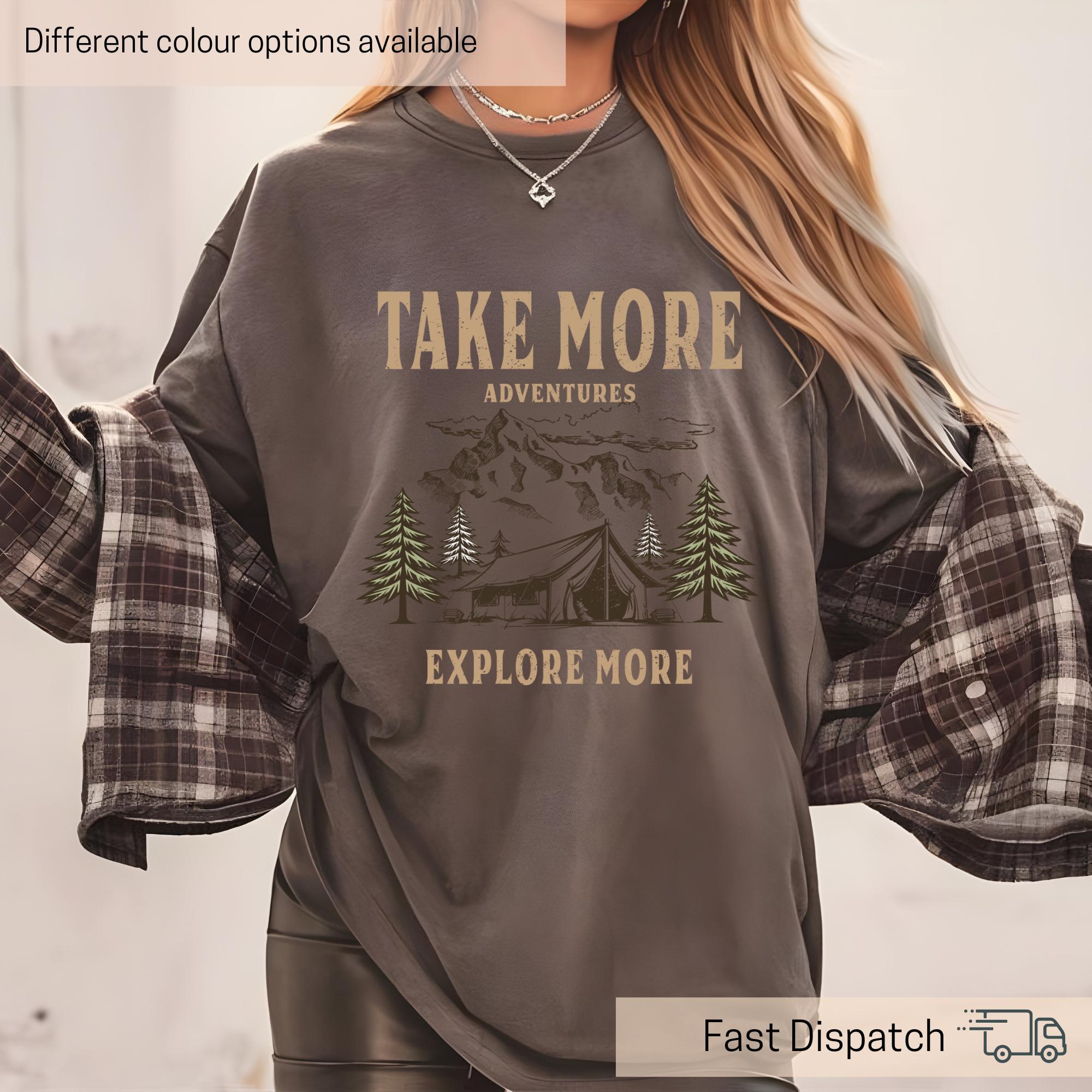 vintage camping shirt for adventure seekers cute outdoors tee for hiking and exploring nature pw39a