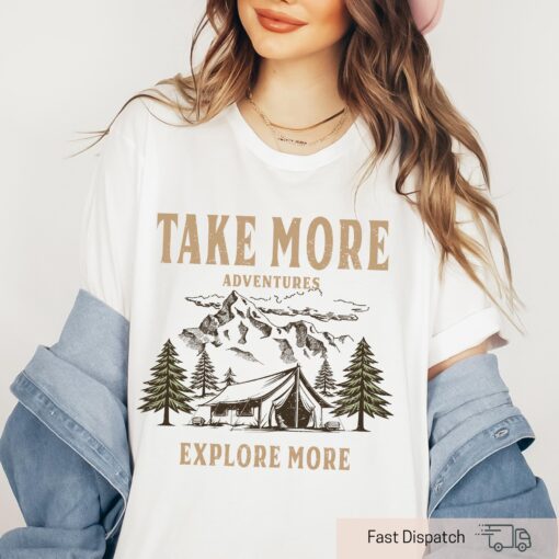 vintage camping shirt for adventure seekers cute outdoors tee for hiking and exploring nature