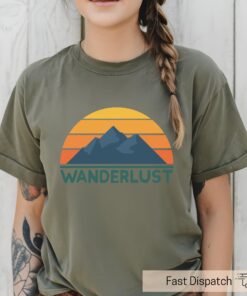 vintage camping shirt for men and women retro outdoors tee cute adventure hiking t shirt for campers pmdhm