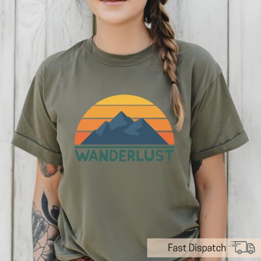 vintage camping shirt for men and women retro outdoors tee cute adventure hiking t shirt for campers pmdhm
