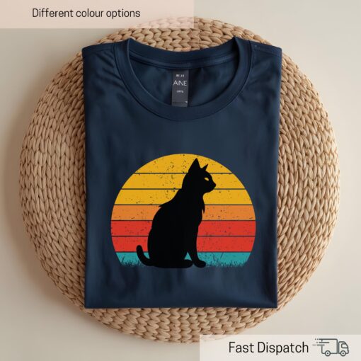 vintage cat mom shirt with retro sunset design cute cat lover tee for cat owners and gifts for cat moms and dads qig82