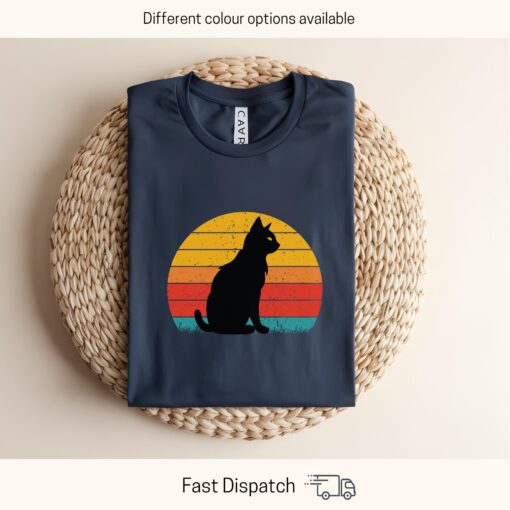 vintage cat mom shirt with retro sunset design cute cat lover tee for cat owners and gifts for cat moms dgrc5