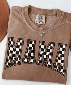 vintage checkered mama shirt retro mom tee for mothers day funny mom t shirt cool varsity mom sweatshirt x6qsq