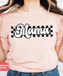 vintage checkered mama shirt retro motherhood tee funny mom life t shirt best mom ever mothers day gift thb3t