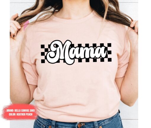 vintage checkered mama shirt retro motherhood tee funny mom life t shirt best mom ever mothers day gift thb3t