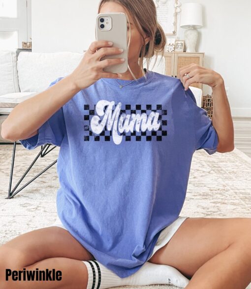 vintage checkered mama shirt retro style tee for moms motherhood t shirt cute mom life apparel perfect for mothers day if8nk scaled