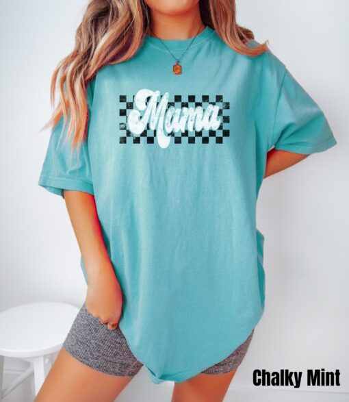 vintage checkered mama shirt retro style tee for moms motherhood t shirt cute mom life apparel perfect for mothers day pjf7o scaled