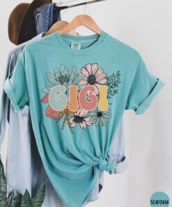 vintage floral gigi shirt for grandma retro t shirt perfect for mothers day and birthday gifts unique grandmother tee dwsw1