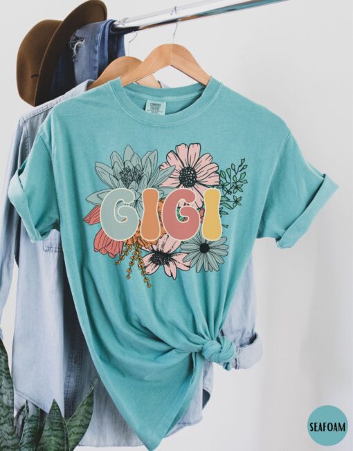 vintage floral gigi shirt for grandma retro t shirt perfect for mothers day and birthday gifts unique grandmother tee dwsw1