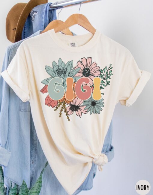 vintage floral gigi shirt for grandma retro t shirt unique mothers day gift vintage flower tee for new gigi birthday snuhu
