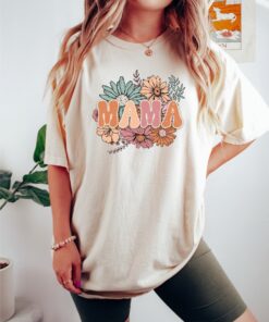 vintage floral mama shirt for mothers day cute mom t shirt best mom ever gift for new moms flower design sjaea