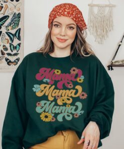 vintage floral mama sweatshirt for mom life mothers day gift cute floral design comfortable womens shirt 7qv6t