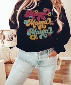 vintage floral mama sweatshirt for mom life mothers day gift cute floral design comfortable womens shirt cm2ur