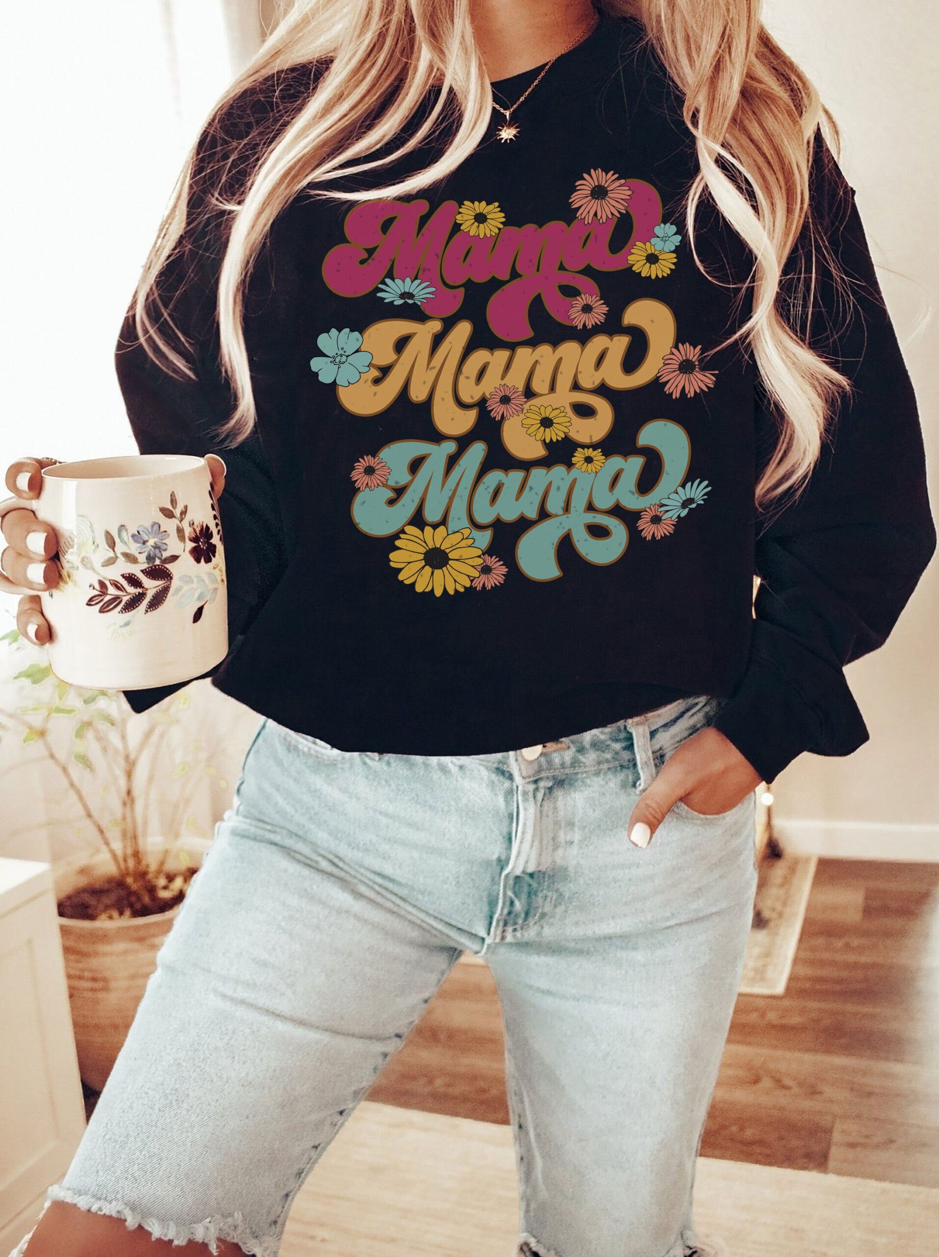 vintage floral mama sweatshirt for mom life mothers day gift cute floral design comfortable womens shirt cm2ur scaled