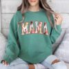 Vintage Floral Mama T-Shirt for Strong Women Funny Mom Life Shirt Cute Graphic Tee for Mothers Day Gifts