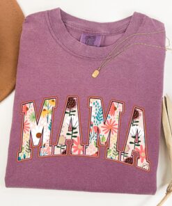 vintage floral mama t shirt for strong women funny mom life tee mothers day gift cute graphic t shirt for moms a8jxd