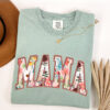 vintage floral mama t shirt for strong women funny mom life tee mothers day gift cute graphic t shirt for moms hgmet scaled