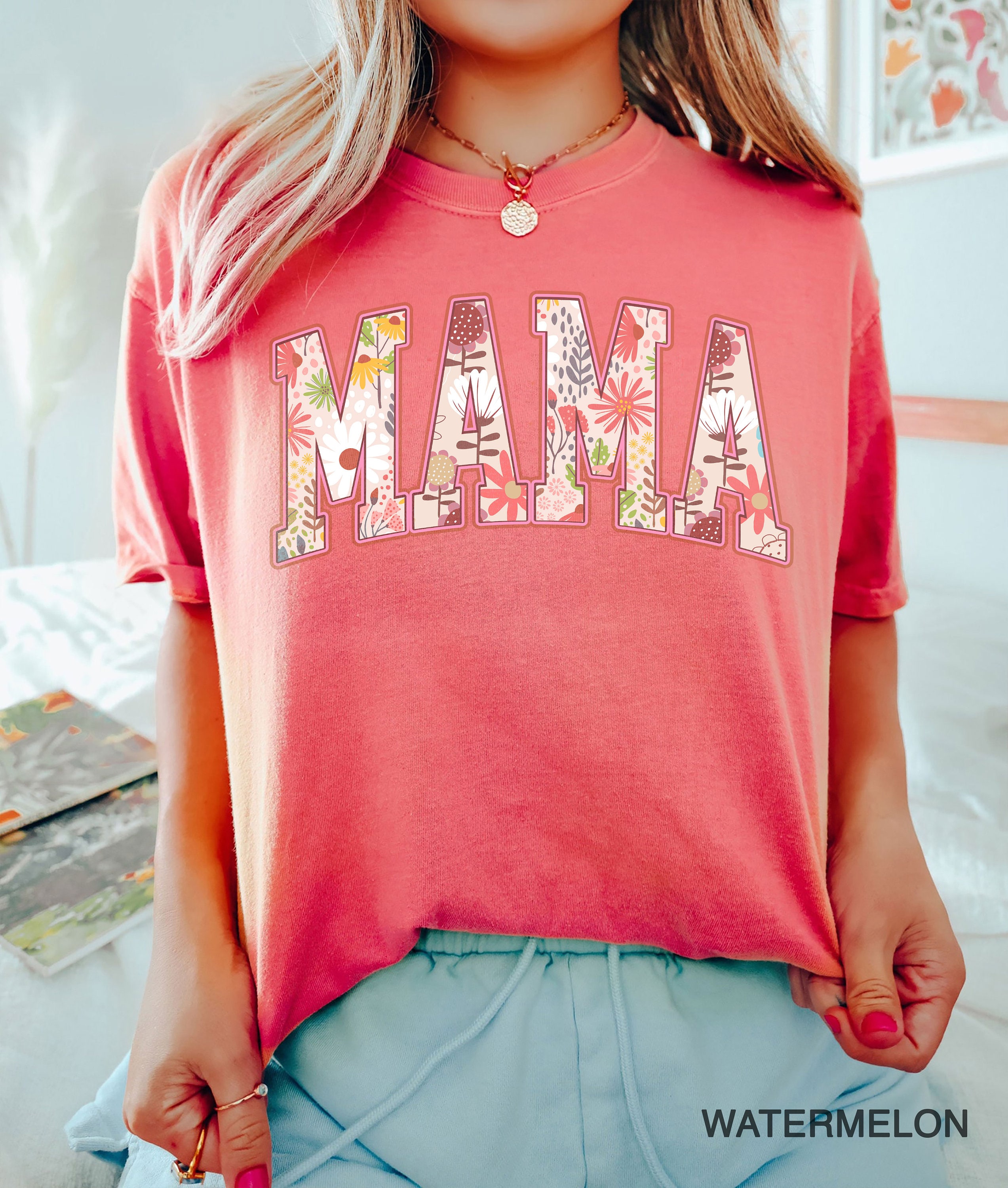 vintage floral mama t shirt for strong women funny mom life tee mothers day gift graphic womens shirt srmgo scaled