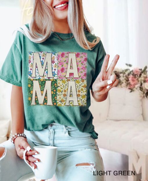 vintage floral mama t shirt for strong women funny mom shirt perfect for mothers day graphic tee womens apparel pp2of