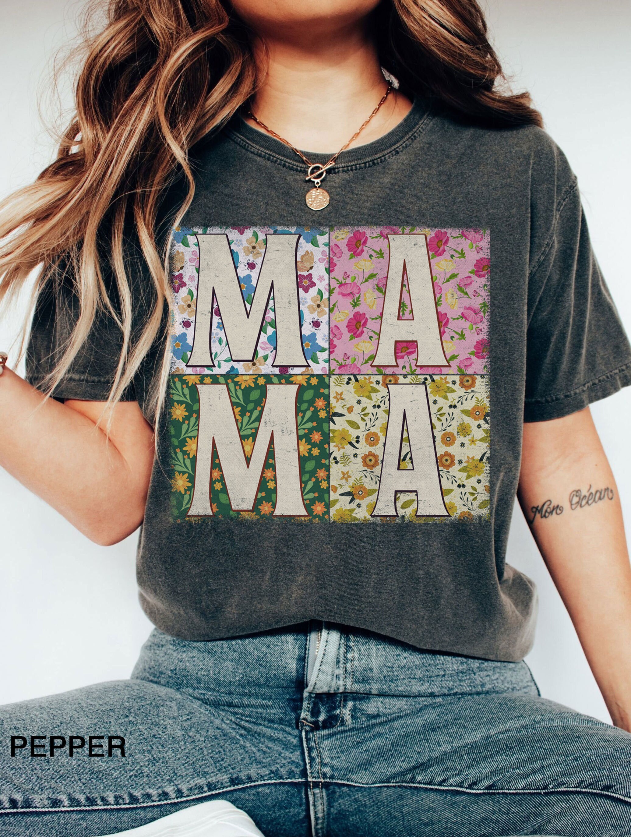 vintage floral mama t shirt for strong women funny mom shirt perfect for mothers day graphic tee womens apparel rcjxw scaled