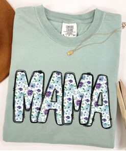 vintage floral mama t shirt for strong women graphic tee cute mom life shirt perfect for mothers day gifts agtz5