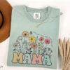 Vintage Floral Mama T-Shirt for Women Strong Woman Graphic Tee Best Mom Ever Shirt Mothers Day Gift